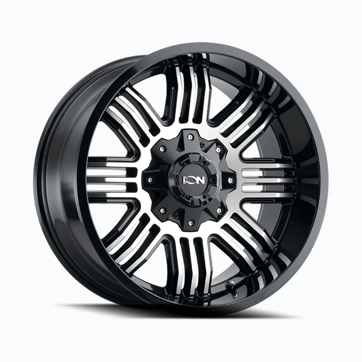 ION 144B Black w/ Machined 20x9/ 6x139.7/ 6x135 (18) wheel available from Titan Tire & Wheels