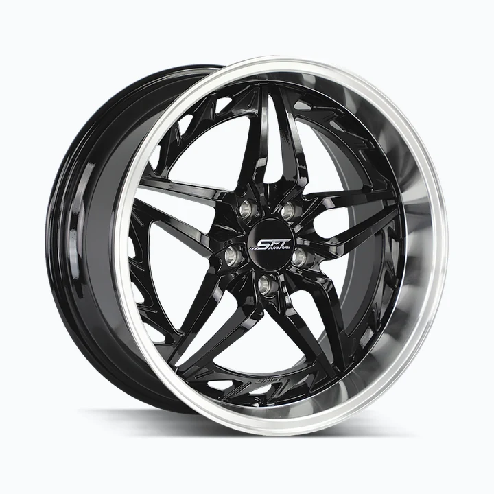 Shift Injector HF37 18x8.5 5x114.3 Black Polished Lip wheel available from Titan Tire & Wheels