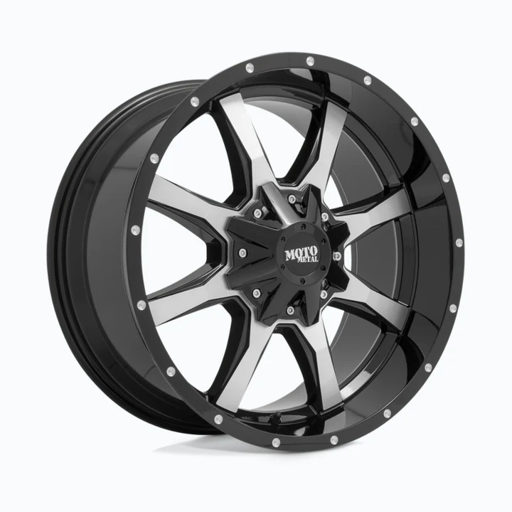 Moto Metal MO970 17X9 5X127, 5X139.7 5X5.0/5.5 MCH G-BLK -12MM wheel available from Titan Tire & Wheels