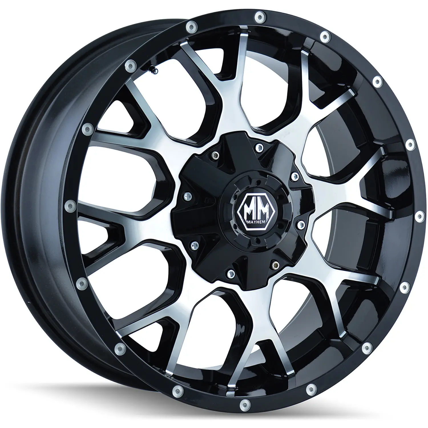 wheels:MAYHEM Black/Machined Face 20&Atilde;9 6x135 6x139.7