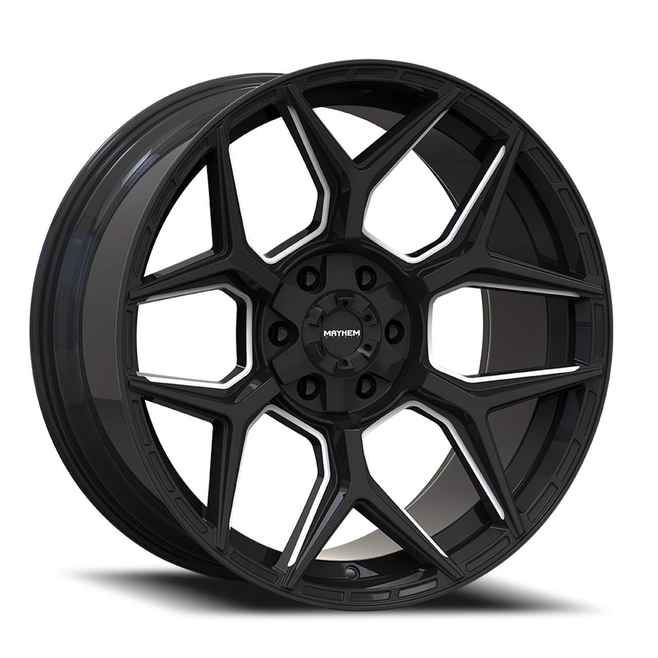 wheels:MAYHEM Gloss Black Milled 20&Atilde;9 6x135 6x139.7
