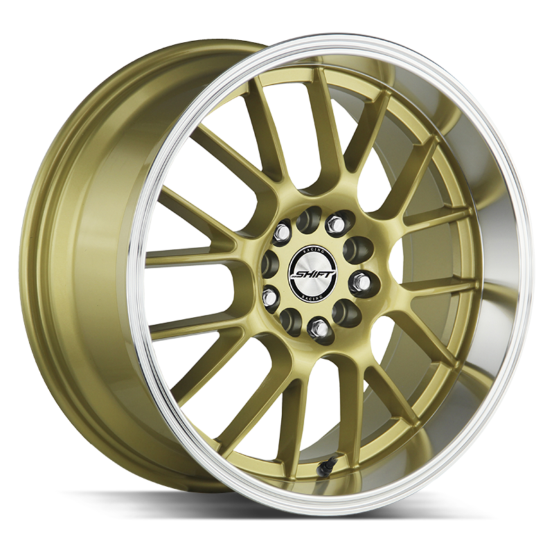 Shift Crank Gold Polished Lip 18x8.5 5x100 5x114.3 (+30)