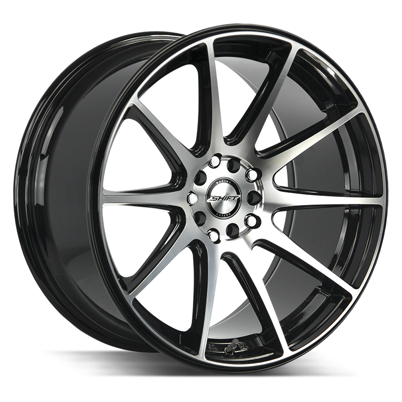 Shift Gear Gloss Black Machined 5x100 5x114.3 (+30)