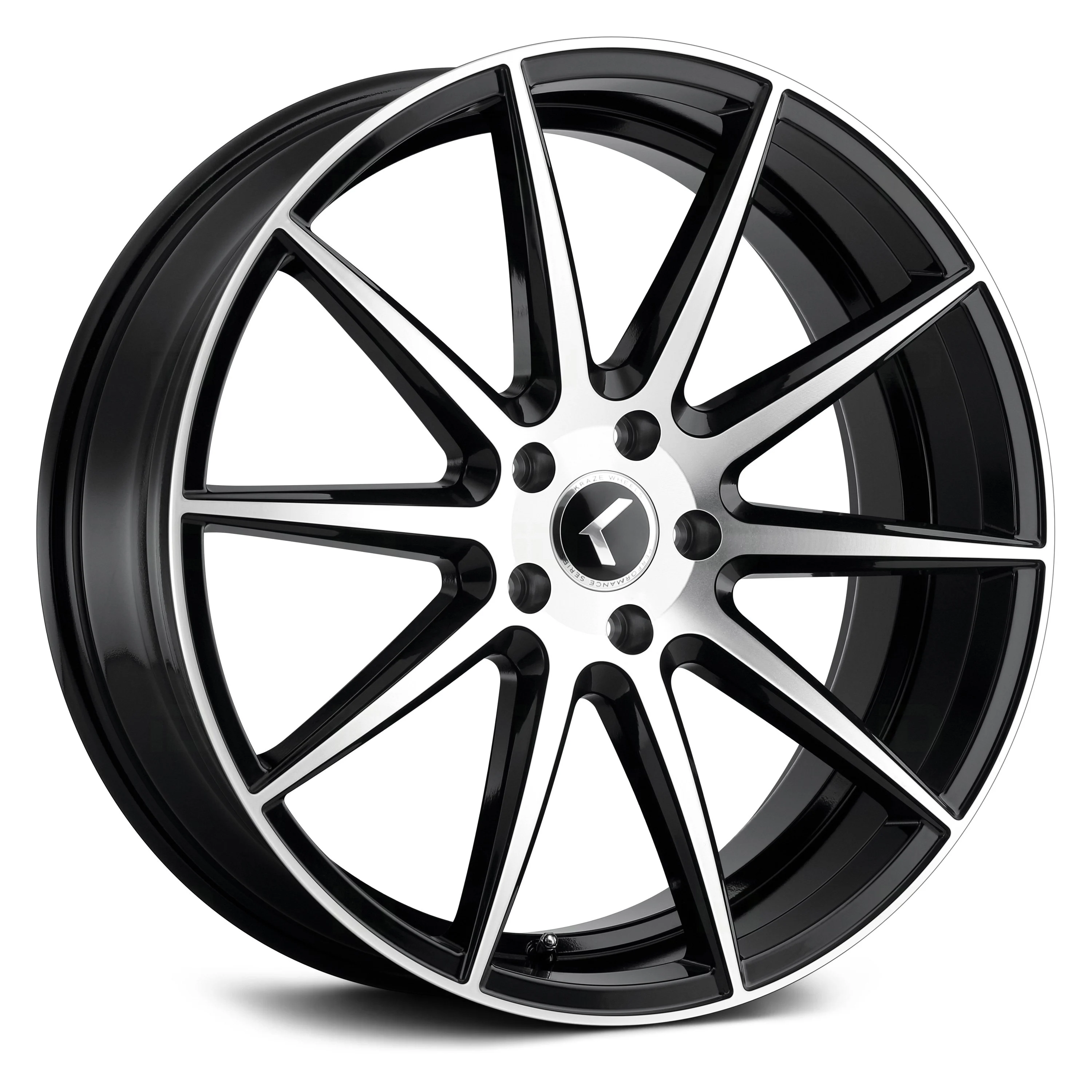 wheels:KRAZE Gloss Black Machined Face 18&Atilde;8 5x114.3