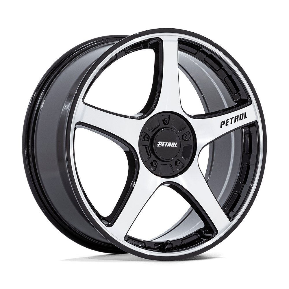 wheels:Petrol P2E GLOSS BLACK W/ MACHINED FACE 17X8 5X112/5X120 (+40)